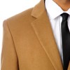 Prontomoda Men's Single Breasted Black Luxury Wool/Cashmere Full Length Topcoat - 2 of 3