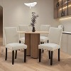 Upholstered Dining Chairs Set of 2 – Ergonomic High-Back Fabric Parsons Chairs w/ Nailhead Trim for Kitchen/Dining Room/Hotel, Beige/Gray - 3 of 4