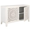 Raelie 2 Shelf 2 Door Media Stand - MED5301 - White Washed - Safavieh - 3 of 4