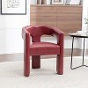 SEYNAR Modern Glam PU Leather Upholstered Dining Chair, Open-Back Accent Chair - 2 of 4
