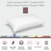 Ella Jayne Soft Luxurious White Down 100% Certified RDS Stomach Sleeper Pillow - 2 of 4