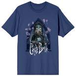 Corpse Bride Emily Roses And Altar Crew Neck Short Sleeve Navy Women's T-shirt