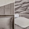 Sapphtopaz 4 Pcs Printed Plush to Cozy Berber Reverse Comforter Set, Bedding Set Quilt Set, End to End Box Quilting, Machine Washable - 4 of 4