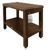 DecoTeak® Eleganto® 24" Teak Wood Shower Bench with Shelf in Woodland Brown Finish - 2 of 4
