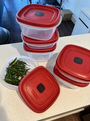 Rubbermaid Set Of 14 Easy Find Lids Food Storage Containers : Target