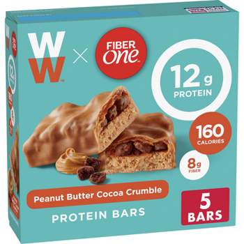Fiber One Peanut Butter Cocoa Crumble Protein Bars - 7.45oz/5ct