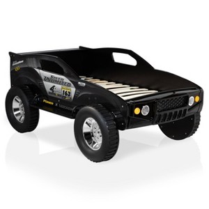Twin Hemmer Speed Offroad Kids' Bed with Led Light Black - HOMES: Inside + Out: Modern Twin Frame, Wood Veneer, 5+ Years - 1 of 4