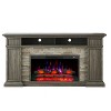 Festivo 70" Farmhouse Freestanding Electric Fireplace Brown - 3 of 4