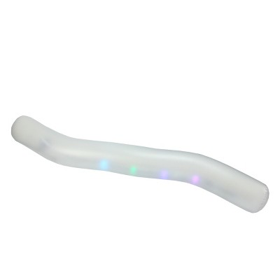 Pool Central 69.25" White LED Lighted Inflatable Swimming Pool Noodle Toy