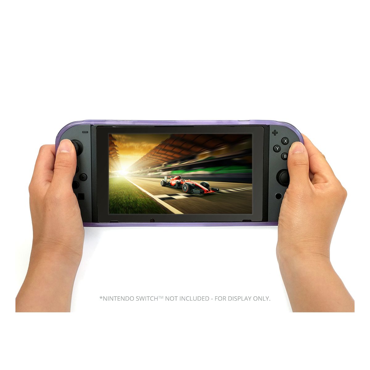Unique Bargains Nintendo Switch Transparent TPU Plastic Console Case Protector Cover Accessories Purple - thumbnail 2