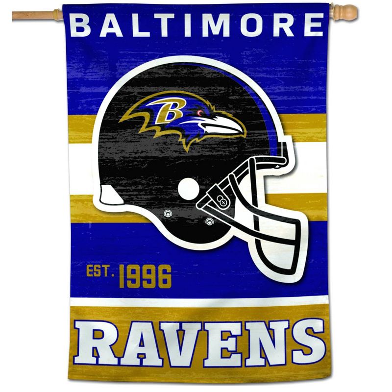 NFL Baltimore Ravens 28&#34;x40&#34; Retro Banner Flag, 1 of 4
