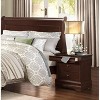 Vynxaria Abbeville Collection Louis Philippe Nightstand, Brown Cherry Finish, 2 Drawers Hidden Jewelry Drawer, Dark Bronze Knobs - 2 of 4