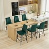 CAVINAS Velvet Counter Height Bar Stools Set of 2,Modern Counter Stools with Adjustable Iron Feet,Simple Barstools for Kitchen,Bar&Dining - 4 of 4