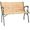 Patio Bench 48.4" Cast Iron and Solid Firwood - 4 of 4