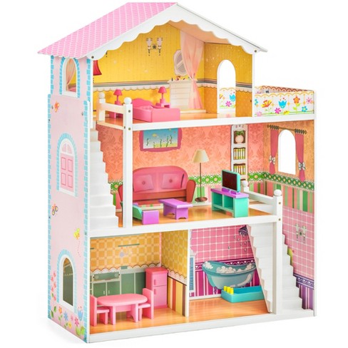 Buy Designafriend Wooden Dolls House, Doll houses