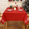 Christmas Tablecloth, Snowflakes Printed Washable Table Cover, Holiday Decorative Dining Table Cover for Party Picnic Dinner Decor - 4 of 4