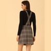 Allegra K Women's Causal Adjustable Strap Above Knee Suspender Skirts - 4 of 4