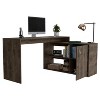 PAGED L Shaped Home Office Desk Morden Writing Desk with 2 Open Shelves and Storage Cabinet for Office, Study - 2 of 4
