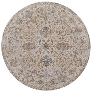 Celene Traditional Bordered Ivory/Tan/Gray Area Rug - 1 of 4
