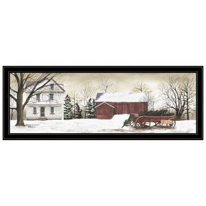 Whisen "Christmas Trees for sale" Framed Wall Art, Modern Home Decor Framed Print - 1 of 4
