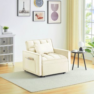 Sofa bed chair 3 in 1 convertible, recliner, single recliner, suitable for small Spaces - 1 of 4