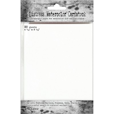 Tim Holtz Distress Watercolor Cardstock 20/Pkg-4.25"X5.5"