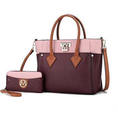 MKF Collection Brynlee Color-Block Women’s Tote Bag with Wallet by Mia K