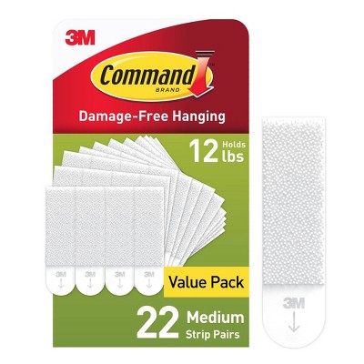 Command 22 Pairs Medium Picture Hanging Strips Decorative Hooks