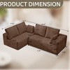 WJSHome 104" Modular Sectional Cloud Couch, Boneless Sofa with Deep Seat, Comfy Fluffy Couch with L-Shaped Chaise,Left-Facing Chaise - 2 of 4
