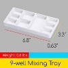 MEEDEN 9-Well News Ceramic Rectangle Artist Paint Palette for Watercolor Gouache Acrylic Oil Painting, 6-4/5 by 3-1/3-Inch - 2 of 4