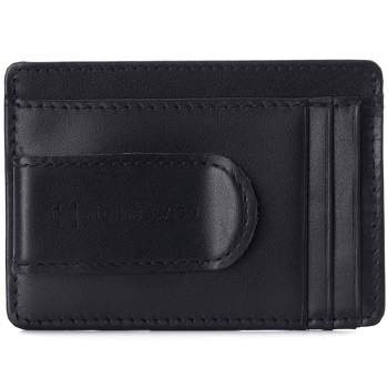 Alpine Swiss Dermot Mens RFID Safe Money Clip Minimalist Wallet Smooth Leather Comes in Gift Box