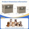 FONTOI Dog House Medium Size Resin Dog Kennel Furniture Weatherproof End Table for Indoor Living Spaces Outdoor Patios, Brown, 29.65"*21.34"*25.28" - 3 of 4