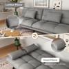 UNISOAR Sofa Bed Convertible 70 inch Solid Wood Couch for Living Room, Water-Resistant Fabric, 2 Cushions,Dark Grey/Brown/Light Grey/Black/Blue - 4 of 4