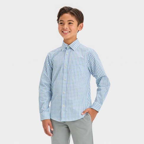 boys yellow button down shirt