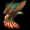 Men's Design By Humans July 4th American Eagle Carrying Flag By paxdomino T-Shirt - image 2 of 2