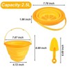 Kids Beach Toys Set | Foldable Soft PP Sand Bucket w/Shovel Rake & Molds | Outdoor Sandbox & Fishing Toys for Toddlers Boys Girls - 3 of 4