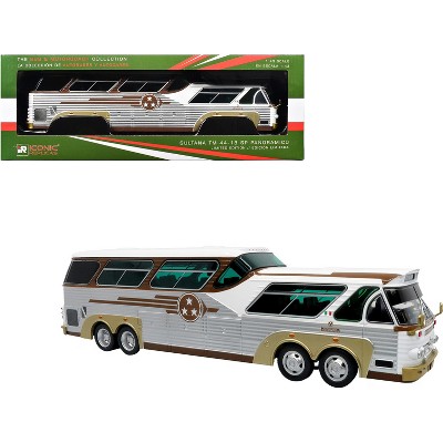 Sultana TM 44-18 SP Panoramico Coach Bus "Tres Estrellas de Oro" White and Brown w/Silver 1/43 Die Cast Model by Iconic Replicas