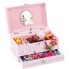 Kids Musical Jewelry Box for Girls with Drawer and Jewelry Set with Ballerina Theme - 4 of 4