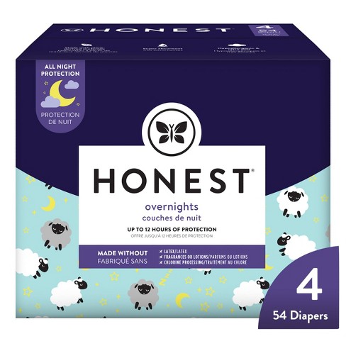 The Honest Company Overnight Diapers Sleepy Sheep Size 4 54ct Target