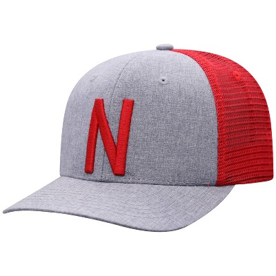 NCAA Nebraska Cornhuskers Men's Gray Chambray with Hard Mesh Snapback Hat