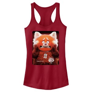 Juniors Womens Turning Red Red Panda Mei Lee Poster Racerback Tank Top - 1 of 4