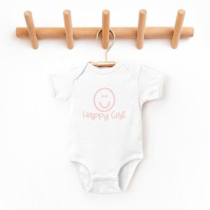 The Juniper Shop Happy Girl Smiley Face Baby Bodysuit - 1 of 2