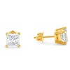 Pompeii3 1 1/4Ct Princess Cut Diamond Studs in 14k White or Yellow Gold Lab Created - 2 of 3