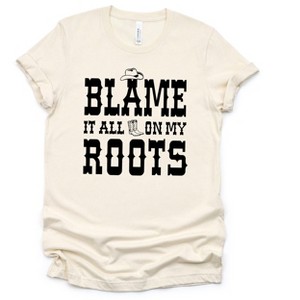 Simply Sage Market Women's Blame It All On My Roots Hat And Boots Short Sleeve Graphic Tee - 1 of 2