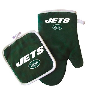 NFL Oven Mitt & Potholder Set with Team Logo - New York Jets - 1 of 1