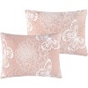 Greenland Home Fashions Mariposa Reversible Matelasse Pillow Sham with Blossom and Butterfly Design, Pink - 4 of 4
