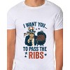 Uncle Sam T-Shirt Men's I Want You To Pass The Ribs Patriotic Tee - 4 of 4