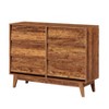 Tiramisubest Brown 6-Drawer Double Dresser with Vintage Style & Bevel Design - Storage Cabinet for Bedroom - 3 of 4