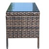 PAGED Patio Dining Table Modern Outdoor Table with Slat Paneling and Acacia Wood Top for Patio, Deck, Poolside - 4 of 4