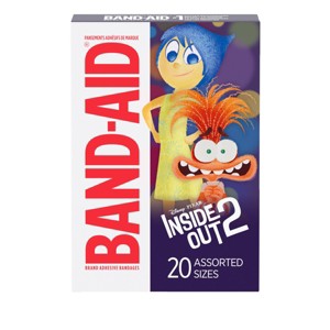 Band-Aid Brand Adhesive Bandages for Kids' - Pixar's Inside Out - Assorted Sizes - 20ct - 1 of 4